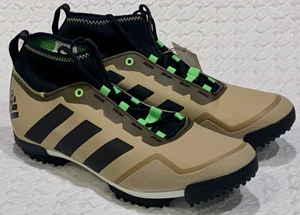 ADIDAS The Gravel Beige Tone Black Lime Green Cycling Shoes Mens Sz 6 9.5 10 11 - Picture 1 of 18