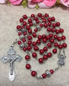 Rosario Católico del Sagrado Corazón de Jesús, Rosario Católico Irrompible - Hecho a Mano - Imagen 1 de 11