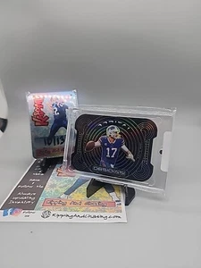 Josh Allen 2022 Panini Obsidian Orbital Die Cut Electric Etch Green /25 Bills SP - Bild 1 von 2