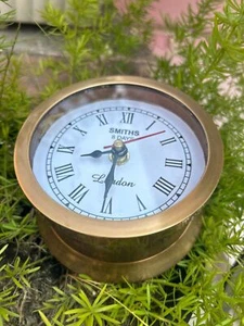 Messing Vintage Schiff Wanduhr Maritim Antik Royal London Wanduhr Dekor - Bild 1 von 11