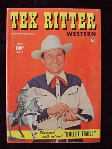 TEX RITTER WESTERN #5 1951 FAWCETT COMICS GOLDEN AGE - Picture 1 of 2