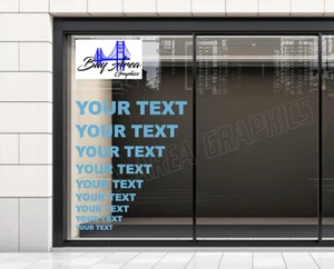 Individueller Vinyl Schriftzug Fensteraufkleber Ladengeschäft Firmenname - Bild 1 von 24