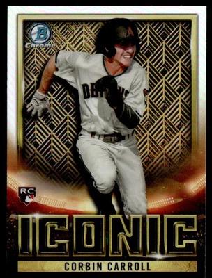 2023 BOWMAN CHROME ICONIC CORBIN CARROLL RC ARIZONA DIAMONDBACKS #BI-18 INSERT - Image 1 of 2
