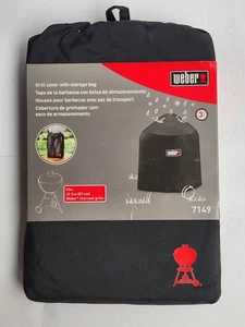 Weber 7149 Premium Grill Cover with Storage Bag Fits 22.5" Charcoal Grill New - Picture 1 of 2