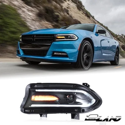 VLAND Left Driver Side Projector Headlight For 2015-23 Dodge Charger Fit Halogen - Image 1 of 4