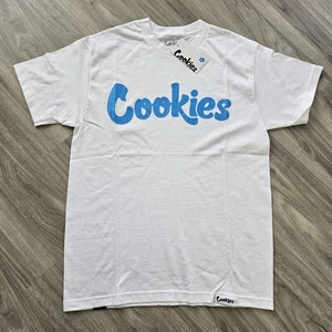 Cookies Clothing SF Camicia Originale Come Nuova Logo Bianco/Blu Medium Nuova Con Etichetta - Foto 1 di 9