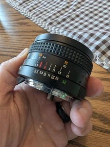 Konica Hexanon AR 28mm ƒ/3.5 Objektiv mit Schutzkappen & Tasche - Bild 1 von 6