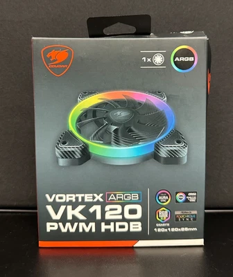 *NEW* Cougar Vortex 120mm ARGB PC Case Cooling Fan VK120 PWM HDB CF-VK12HB-RGB - Image 1 of 2