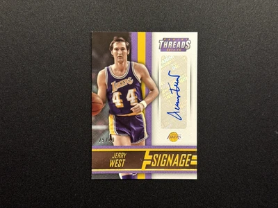 Jerry West 2014-15 Panini Threads Signage Auto Autograph #29/49 Lakers - Image 1 of 4