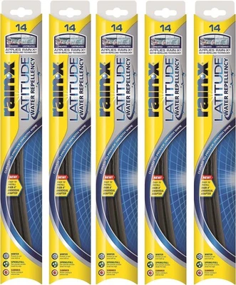 Limpiaparabrisas repelente al agua Rain-X 5079272-2-5PK Latitude 2 en 1, 14" (paquete 5) Foto 1 de 2