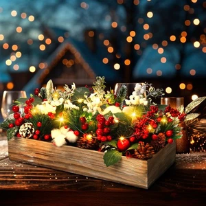 30 Stück Weihnachten Tisch Mittelstücke Deko Weihnachten verschiedene künstliche... - Bild 1 von 7