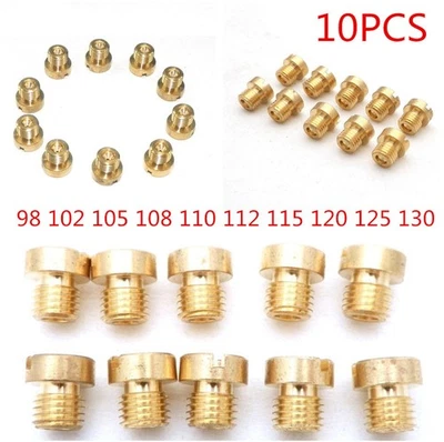 10x M6 Size 8 102 105 108 110 112 115 120 125 130 Carburettor Carb Main Fuel Jet - Image 1 of 4