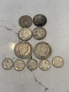 $2.50 Face Value 90% Silver Coins – Mixed Lot – Dimes , Quarters, & Half Dollars - Picture 1 of 10