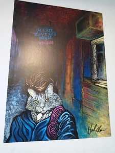 New Orleans Marie Laveau French Quarter Cat Print Hal Moore 14.5 x 10.5 Unframed - Picture 1 of 17