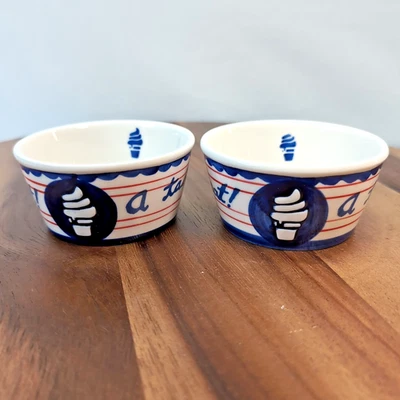 Anthropologie By Biscuit Ice Cream Bowls Set of 2 “A Tasty Treat For You To Eat" - Image 1 of 4