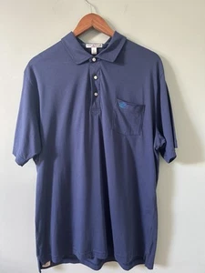 Peter Millar T Shirt Men’s Blue Golf Sports Pima Cotton Size Large - Picture 1 of 13