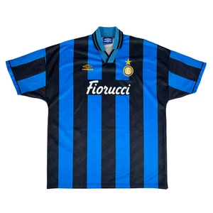 Camiseta de fútbol local INTER MILAN 1994/95 UMBRO XL Italia vintage - Imagen 1 de 7
