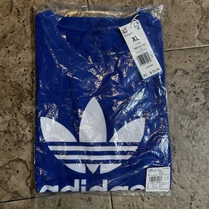 Adidas Trefoil Blue Tee Boys Y-shirt Kids Sz XL - Picture 1 of 2