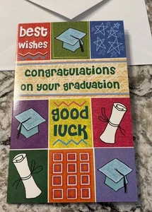 Graduation Congratulations Best Wishes Success 5'x7.75" Stockwell Greeting Card - Picture 1 of 12