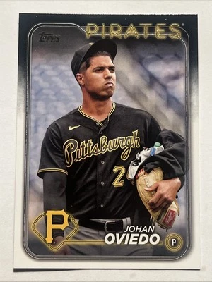 2024 Topps Series 1 - Johan Oviedo #65 Golden Mirror SSP - Image 1 of 4