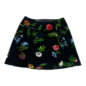 Kenzo Paris Samt Blumen A Linie Wickelrock Gr. 40/8 US Top - Bild 1 von 9