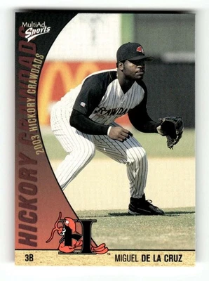 2003 Multi-Ad Hickory Crawdads Update #15 Miguel De La Cruz NM-MT BXCP02 - Image 1 of 2