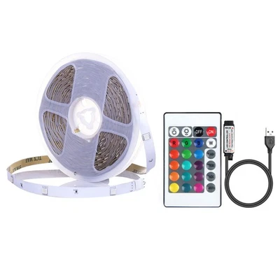 New 5V USB LED Strip Lights RGB Lighting Tape TV Cabinet Kitchen Docoration 16ft - Image 1 of 4