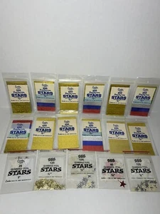 Vintage Lot Eureka Presto Stick Foil Stars Gummed Foil Various Sizes - Picture 1 of 10