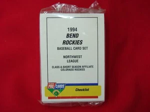 1994 BEND ROCKIES FLEER PROCARDS MINOR LEAGUE BASEBALL TEAM SET COLORADO ROCKIES - Bild 1 von 5