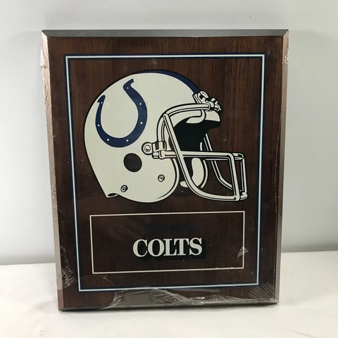 Baltimore Colts Vintage Wood Wall Plaque Still Sealed NFL Cover