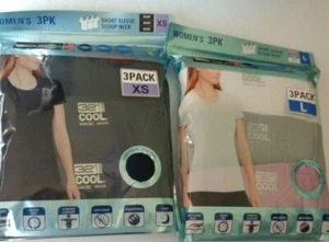 3pk 32Degrees woman's cool short sleeve scoop neck XS S M L XL - Picture 1 of 5