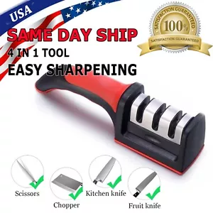 4 Stage Kitchen Knife Sharpener Professional Ceramic Diamond Steel Sharpening - Picture 1 of 7