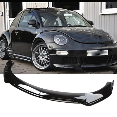 For Volkswagen Beetle Gloss Black Car Front Bumper Chin Lip Spoiler Splitters - Image 1 of 4