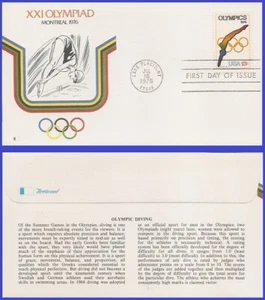 USA6 #1695 U/A FLEETWOOD FDC Diving Olympics - Picture 1 of 1