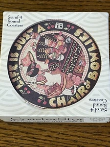 Vintage CoasterStone Coasters Mary Engelbreit Collection Art Set Of 4 With Box - Picture 1 of 5