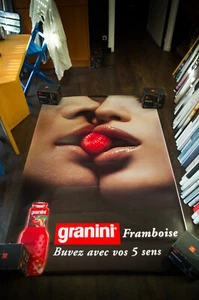 GRANINI FRUIT KISSES C Large French Vintage Drink Poster Original - Picture 1 of 7