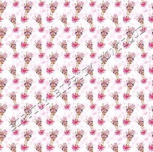 GORGEOUS "FLORAL GIRAFFES" CANVAS PRINTED FABRIC SHEET..HAIR BOWS, CRAFTS. - Picture 1 of 10