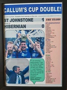 St Johnstone 1 Hibernian 0 - 2021 Scottish Cup Finale - gerahmter Druck - Bild 1 von 2