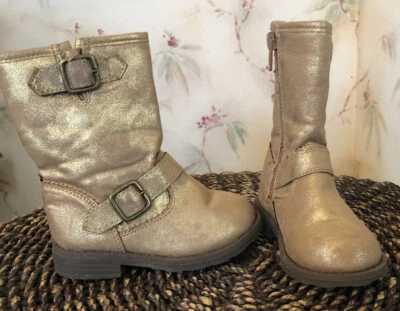 Botas de montar Carter's para niñas pequeñas Aqion bronce dorado zapatos talla 6 AQION-CR  Foto 1 de 4