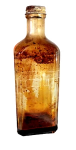 Vintage Rawleigh's clear glass medication bottle - W/lid - Picture 1 of 4