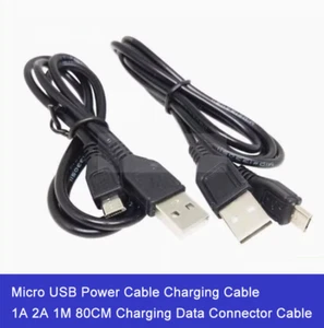 Micro USB Power Cable Charging Cable 1A 2A 1M 80CM Charging Data Connector Cable - Picture 1 of 5