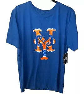 New York Mets T Shirt Mens Sz M New Era MLB Marbled Tie Die Logo Baseball New - Picture 1 of 9