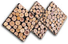 Teak Wood Log Bark Tree Nature Abstract MULTI Leinwand Kunst Bild drucken