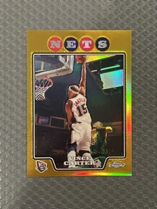 2008 Topps Chrome GOLD Vince Carter /50 Nets #115 Iconic Set SSP True Gold - Picture 1 of 2