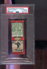 1935 Diamond Matchbooks Match Book Cover Red Stu Stuart Clancy PSA A Graded Card