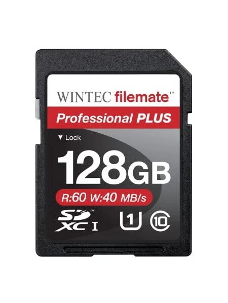 128GB Wintec SDXC Professional Plus UHS-I Memory Card - Image 1 of 1