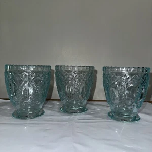 3er Set Darice Votivkerzenhalter aus Glas türkis türkisfarben - Bild 1 von 4