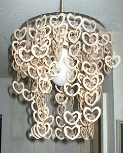 BN pink ceiling LAMPSHADE with HEARTS design! - Picture 1 of 2