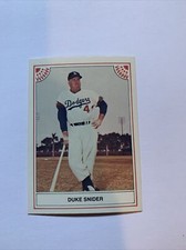 1983 ASA baseball card #10 of 12  Duke Snider LT Records series 8