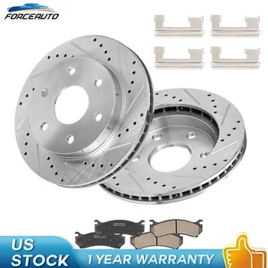 Front Disc Rotors & Brake Pads Fits Silverado Sierra 1500 GMC Yukon S-55054 - Bild 1 von 13